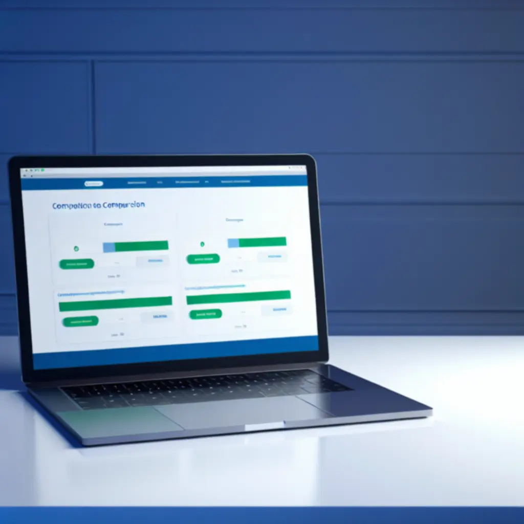 Interface de comparaison montrant les métriques des opérateurs