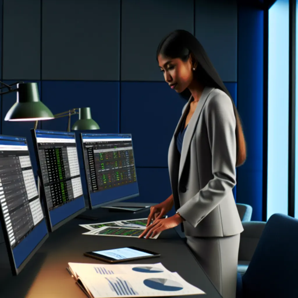 Analyste vérifiant les offres de paris avec attention